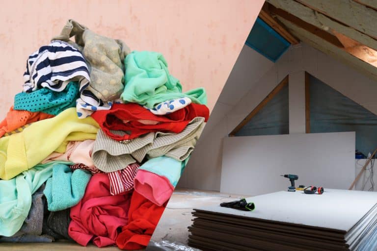 A pile of clothes about to be stored on an attic, Can You Store Clothes In The Attic?