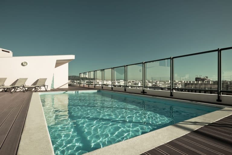 A roof deck pool on top of a hotel, Can My Roof Support a Pool?