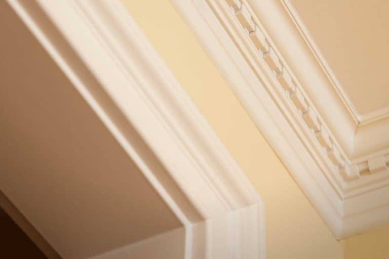 Crown moulding detail in a residential home, What Is The Best Paint For Crown Molding? [7 Suggestions]