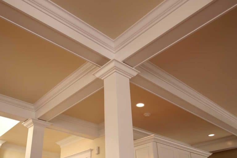 Detail of intricate crown molding in expensive home, How Much Does Crown Molding Cost? [Inc. Materials and Labor]