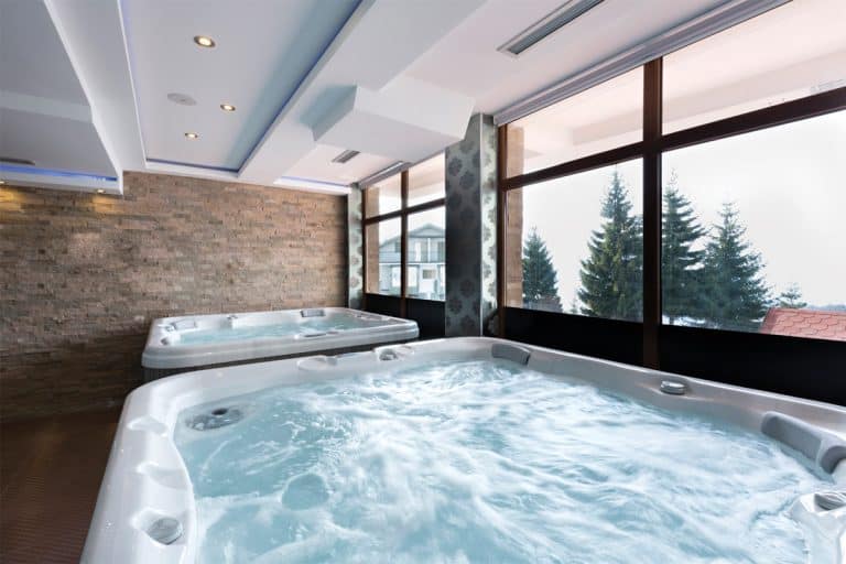 hot tubs in a spa center