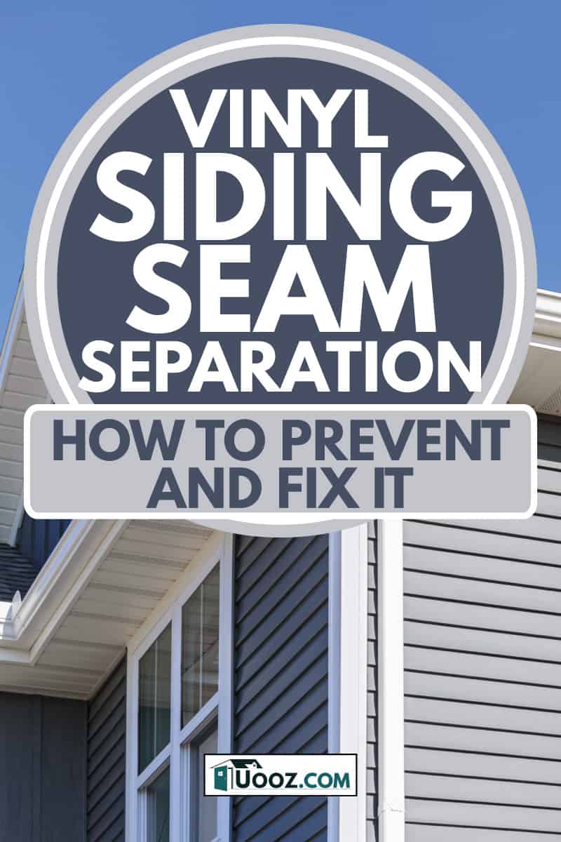 New home with white gutters, soffit and grey vinyl siding, Vinyl Siding Seam Separation - How To Prevent And Fix It