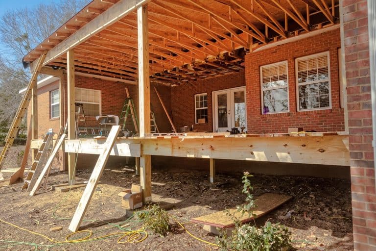 Construction of new porch at residential house, How Long Does It Take To Build A Porch?