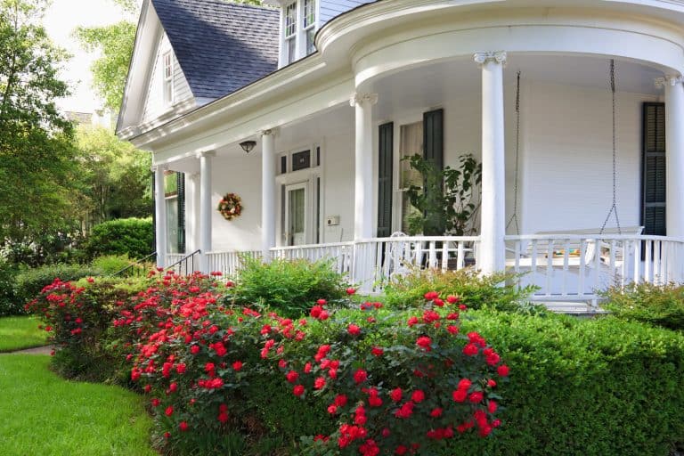 Southern Alabama home with beautiful porch and lovely red roses, How Do You Replace Front Porch Columns?