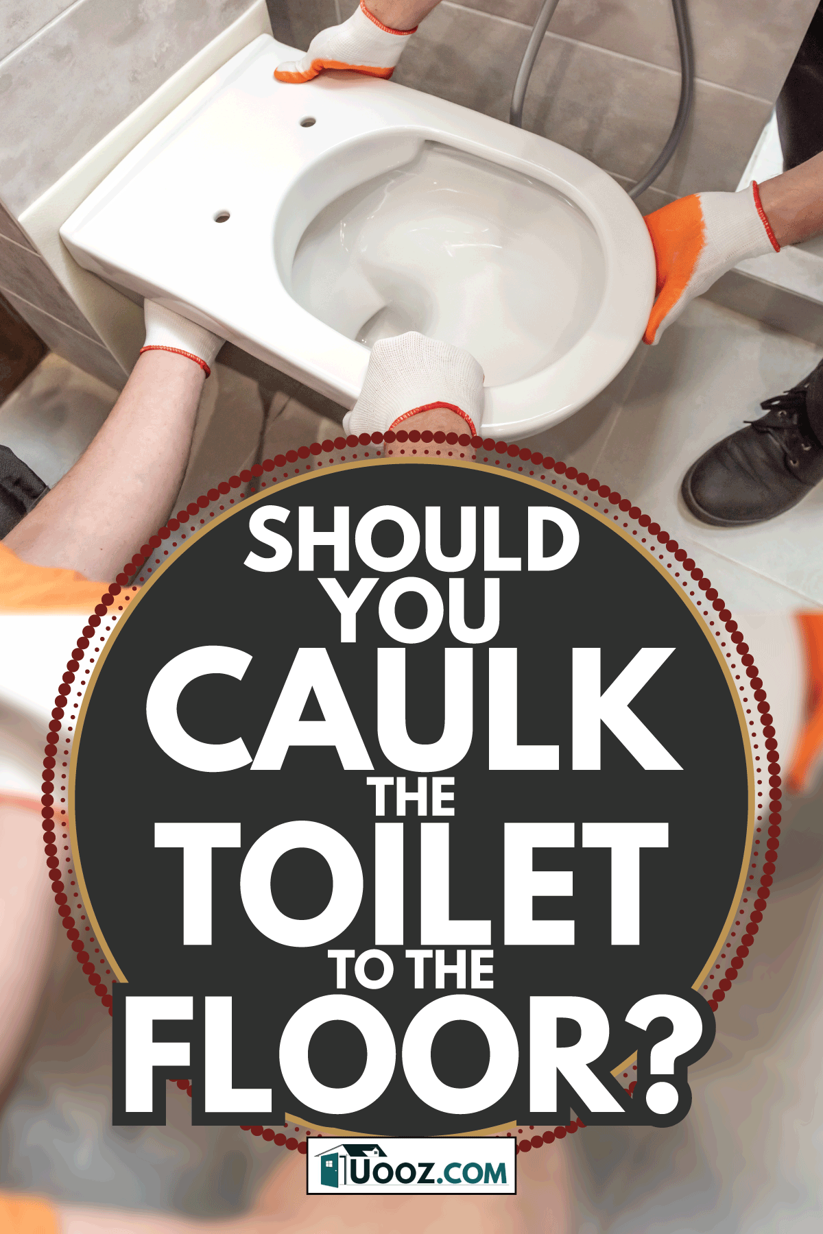 Workers are installing a wall-hung toilet on the wall. Should You Caulk The Toilet To The Floor