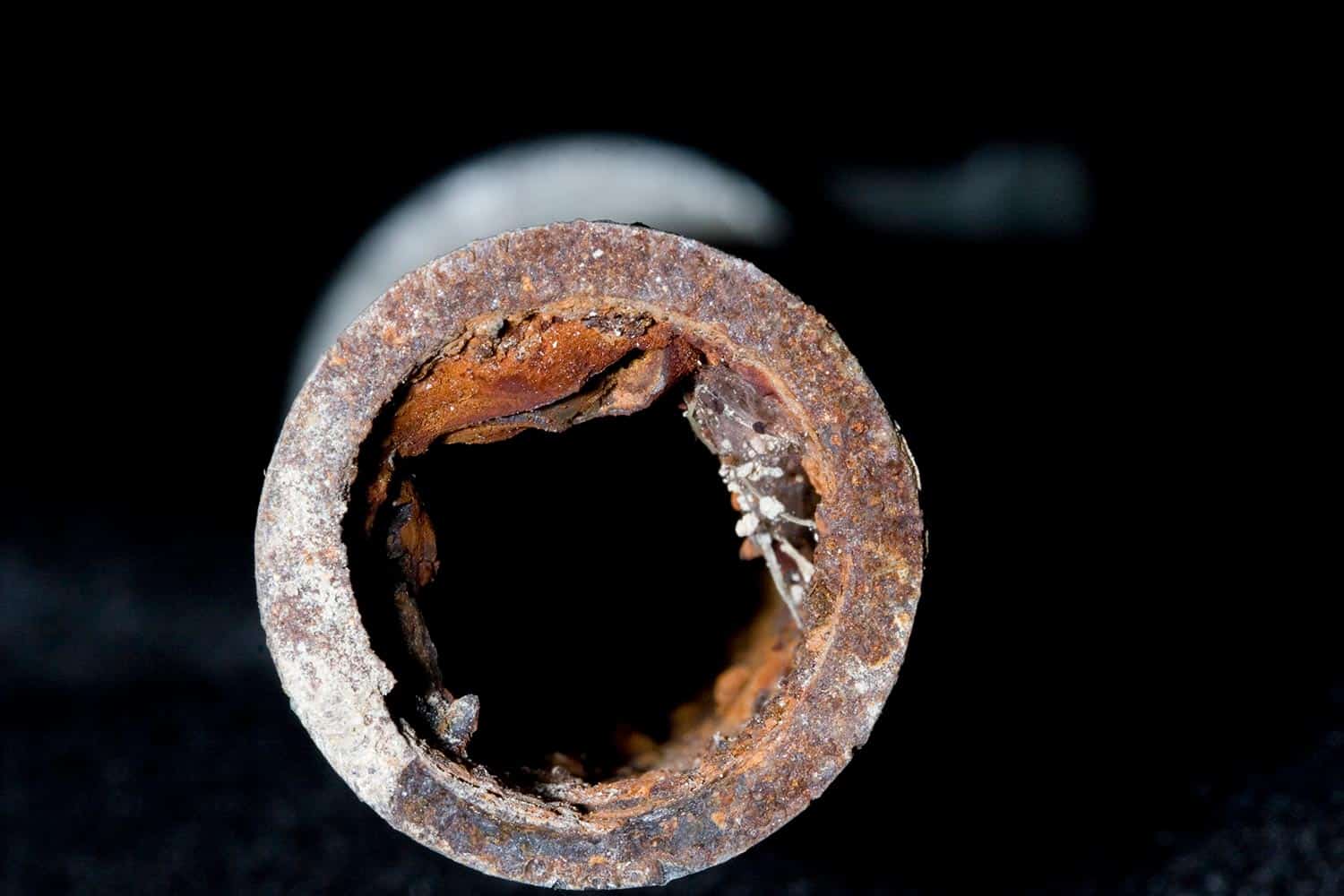 Rusty galvanized pipe