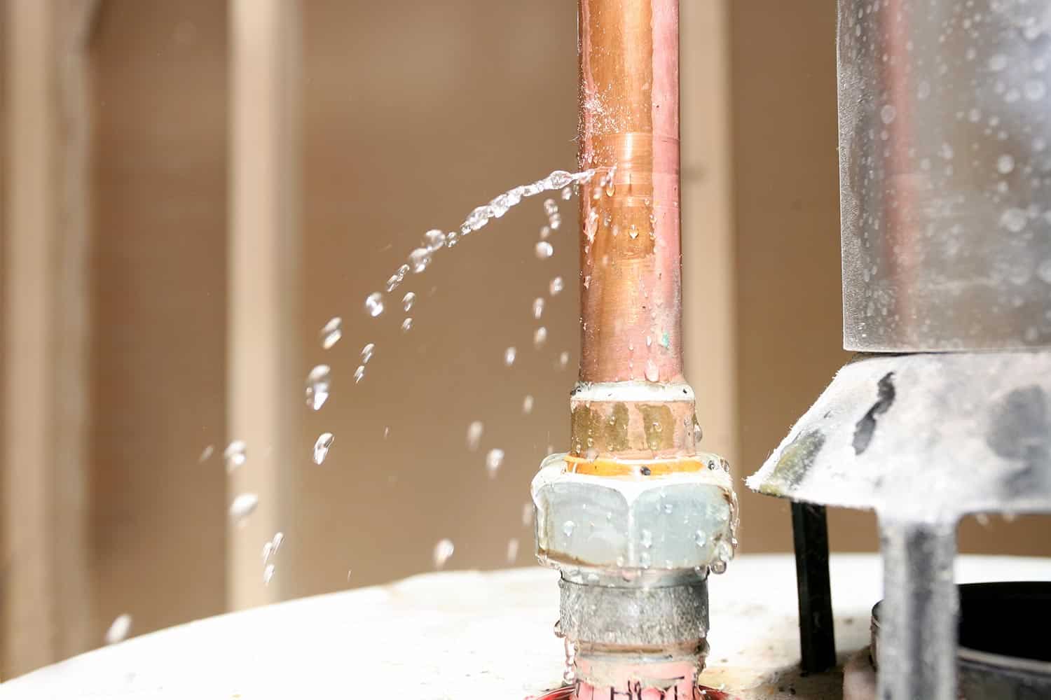 Drain pipe leaking water
