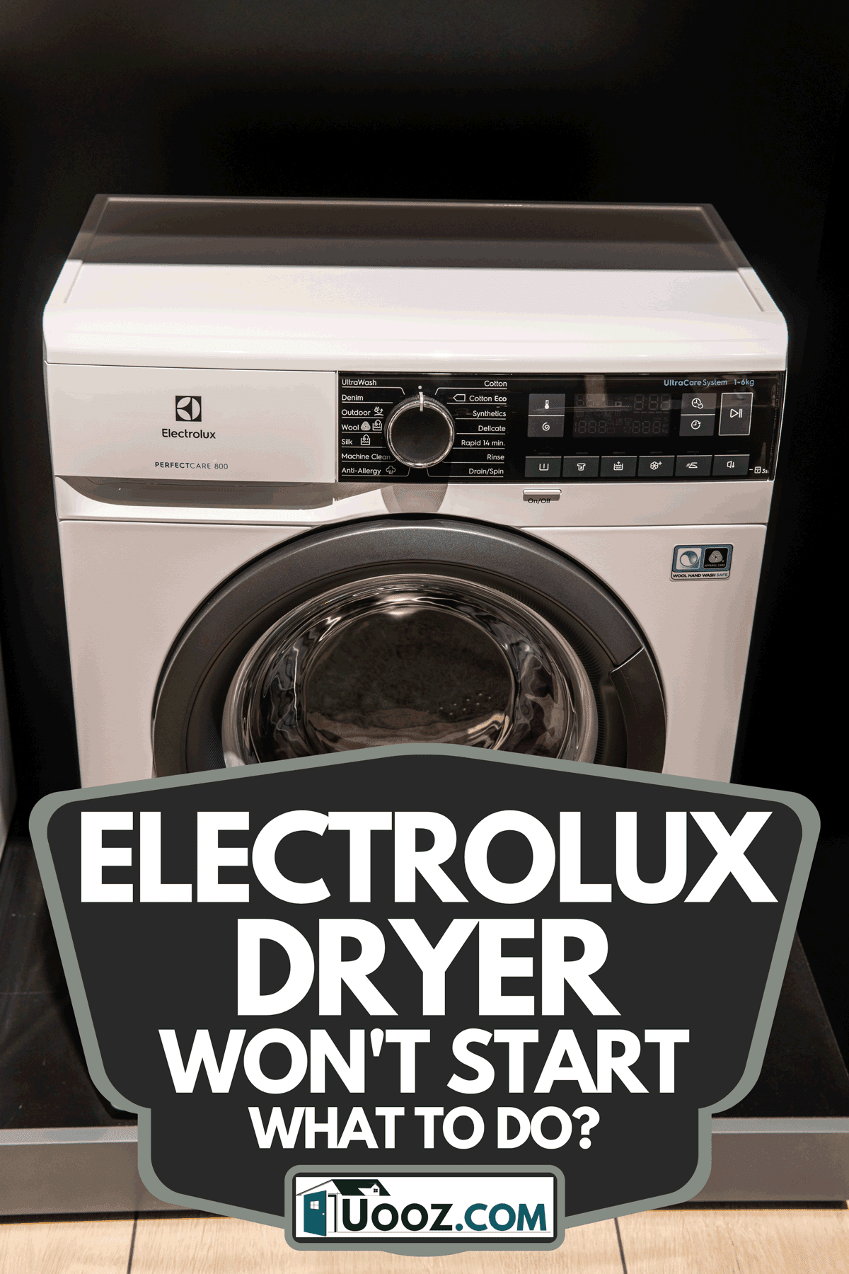 An Electrolux EcoCare dryer washing machine on display, Electrolux Dryer Won't Start—What To Do?