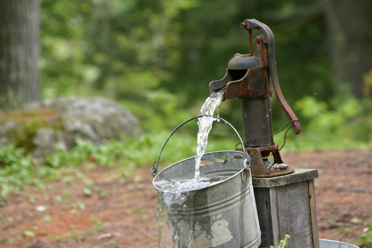 antique water pump