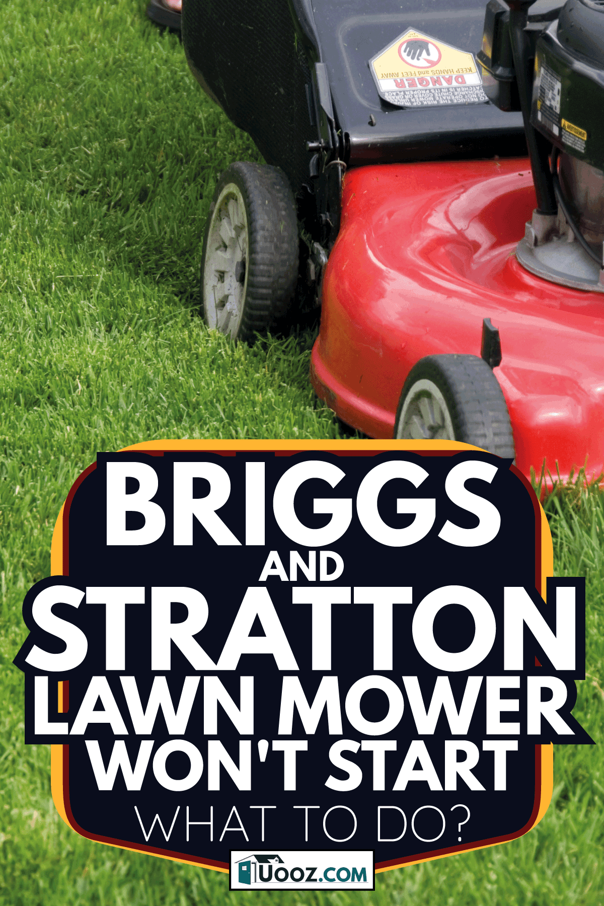 lawn mower cutting down the tall grass in the backyard. Briggs And Stratton Lawn Mower Won't Start - What To Do