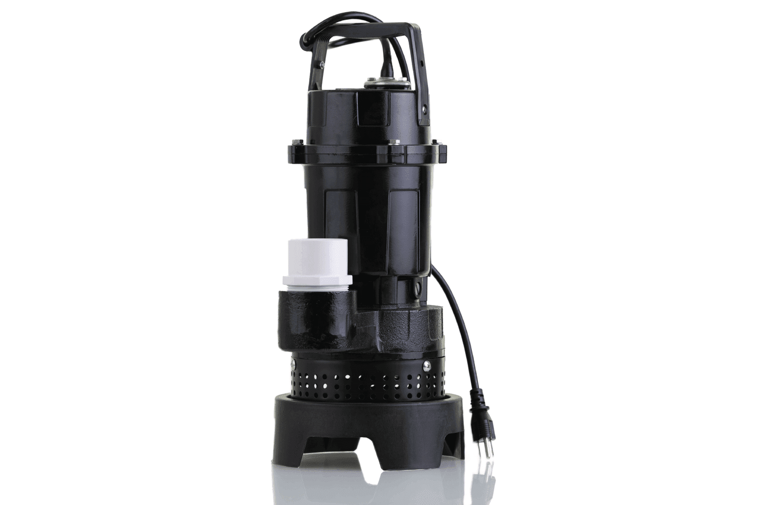 submersible water pump on white background