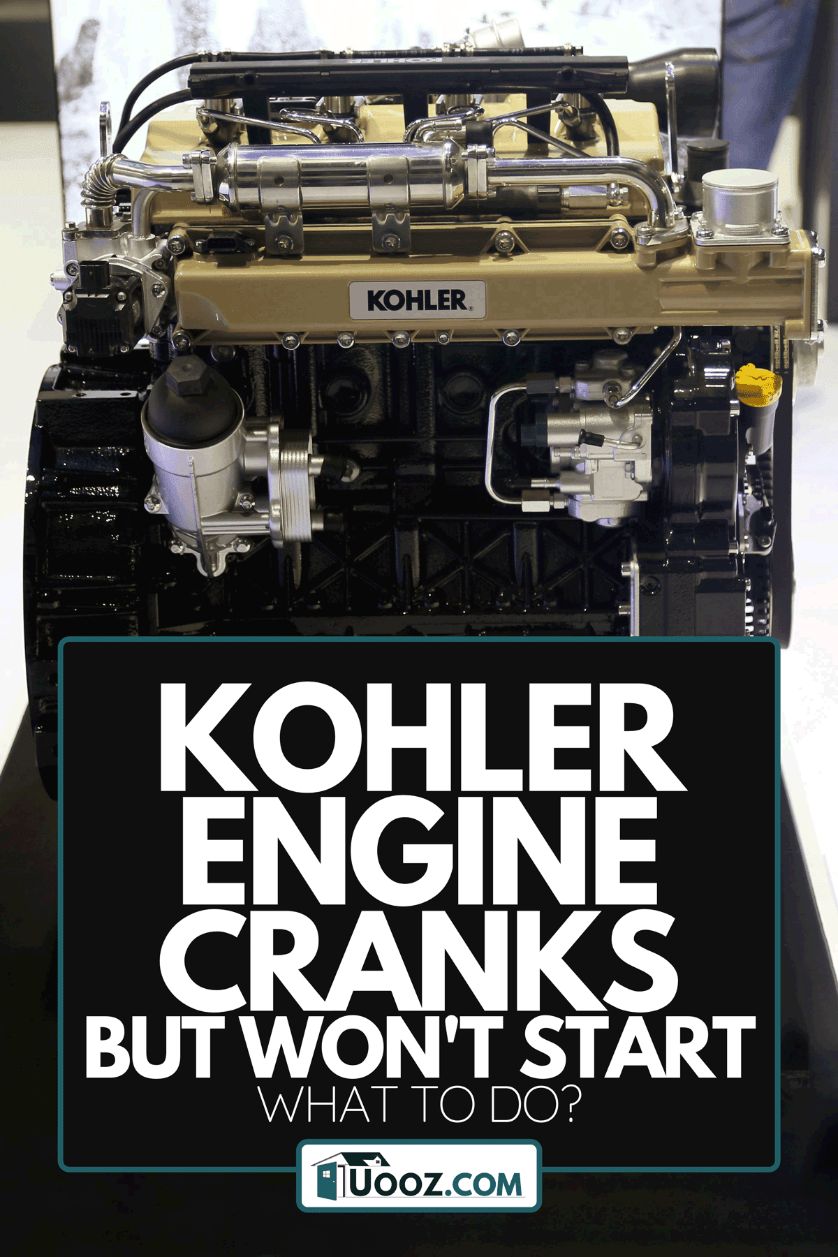 A Kohler engine displayed at store, Kohler Engine Cranks But Won't Start - What To Do?