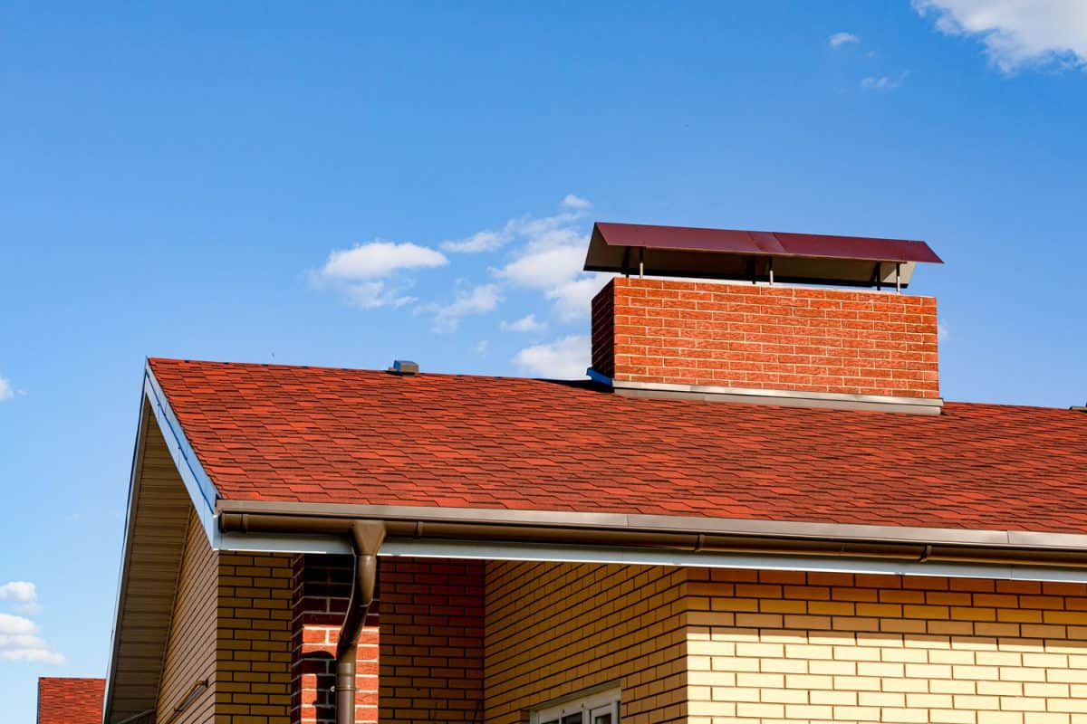Composite roofing of a brick house