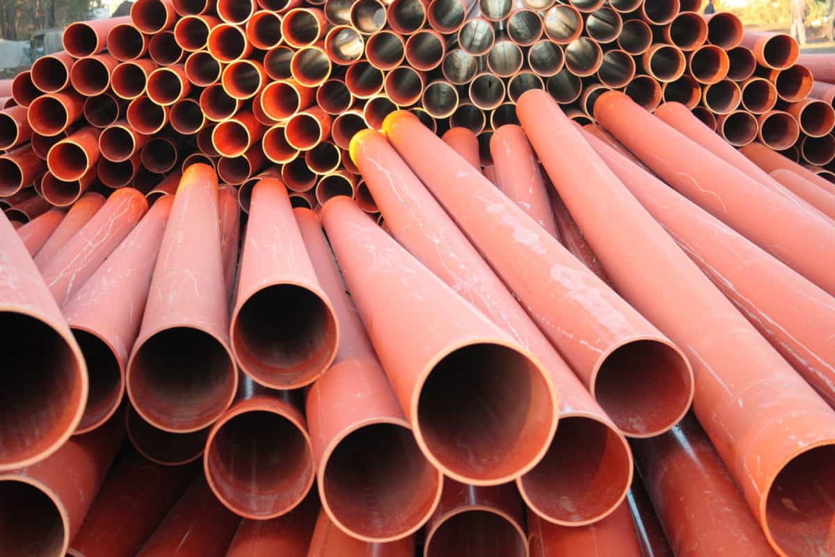 PVC pipes for a house drainage system