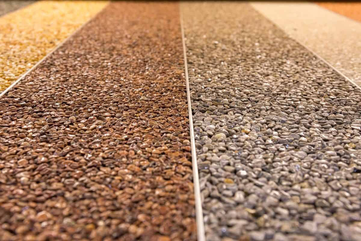 Close up of a natural stone carpet