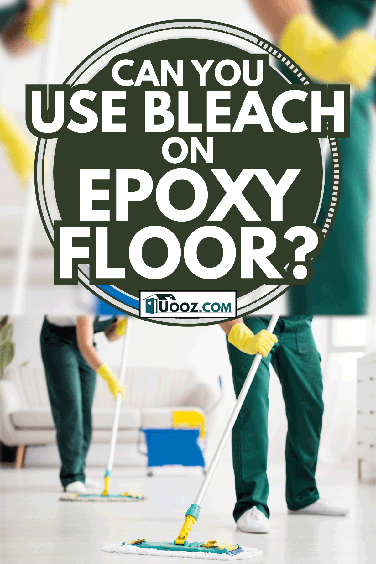 Cleaning team wiping the floor using mops in the flat. Can You Use Bleach On Epoxy Floor