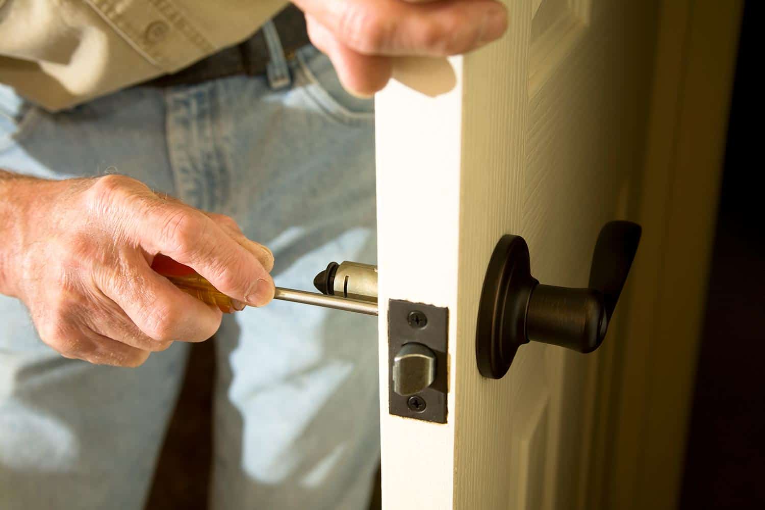 Home Improvements replacing door knob