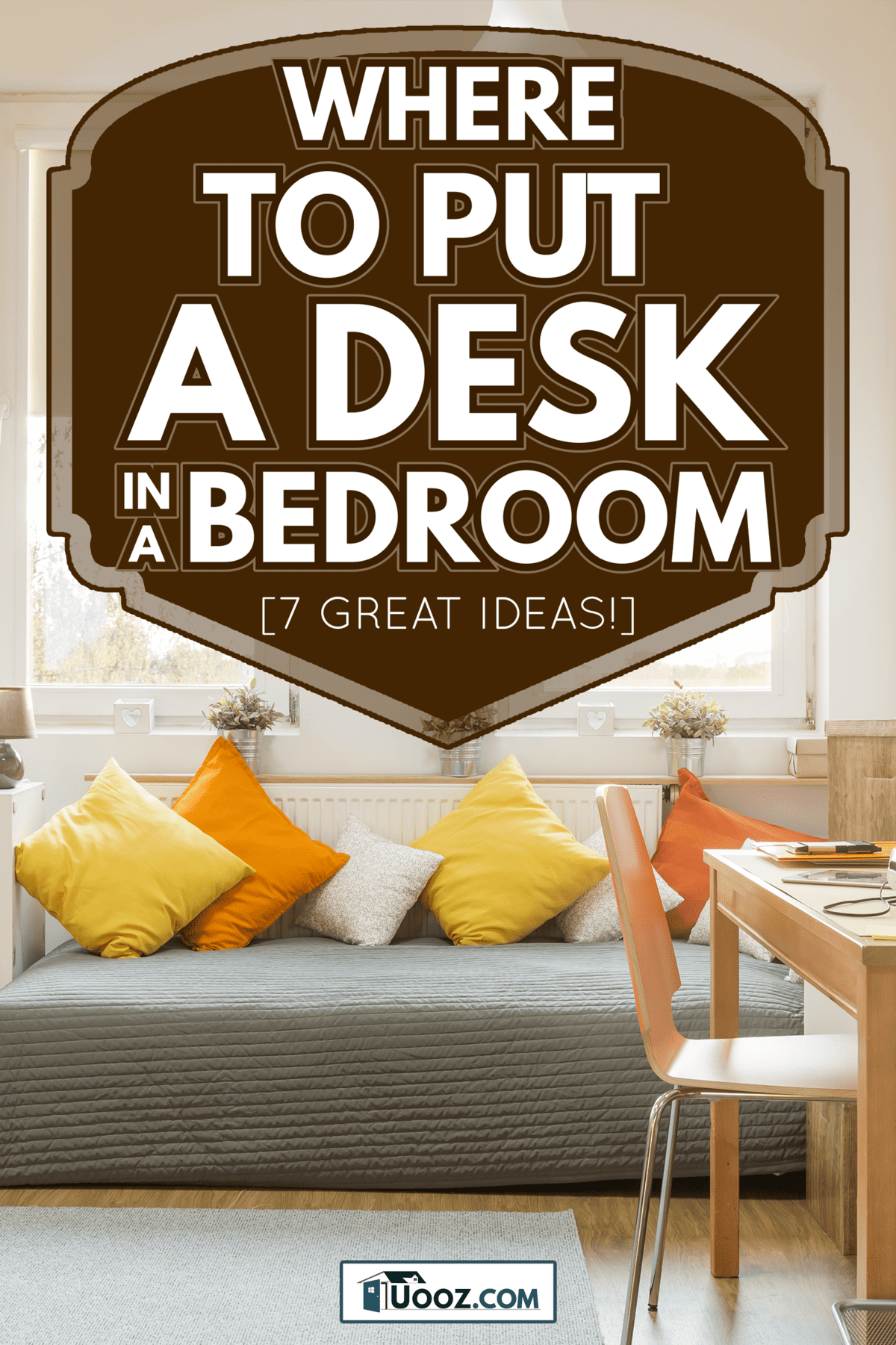 Light cozy teen room with color decorations - Where To Put A Desk In A Bedroom [7 Great Ideas!]