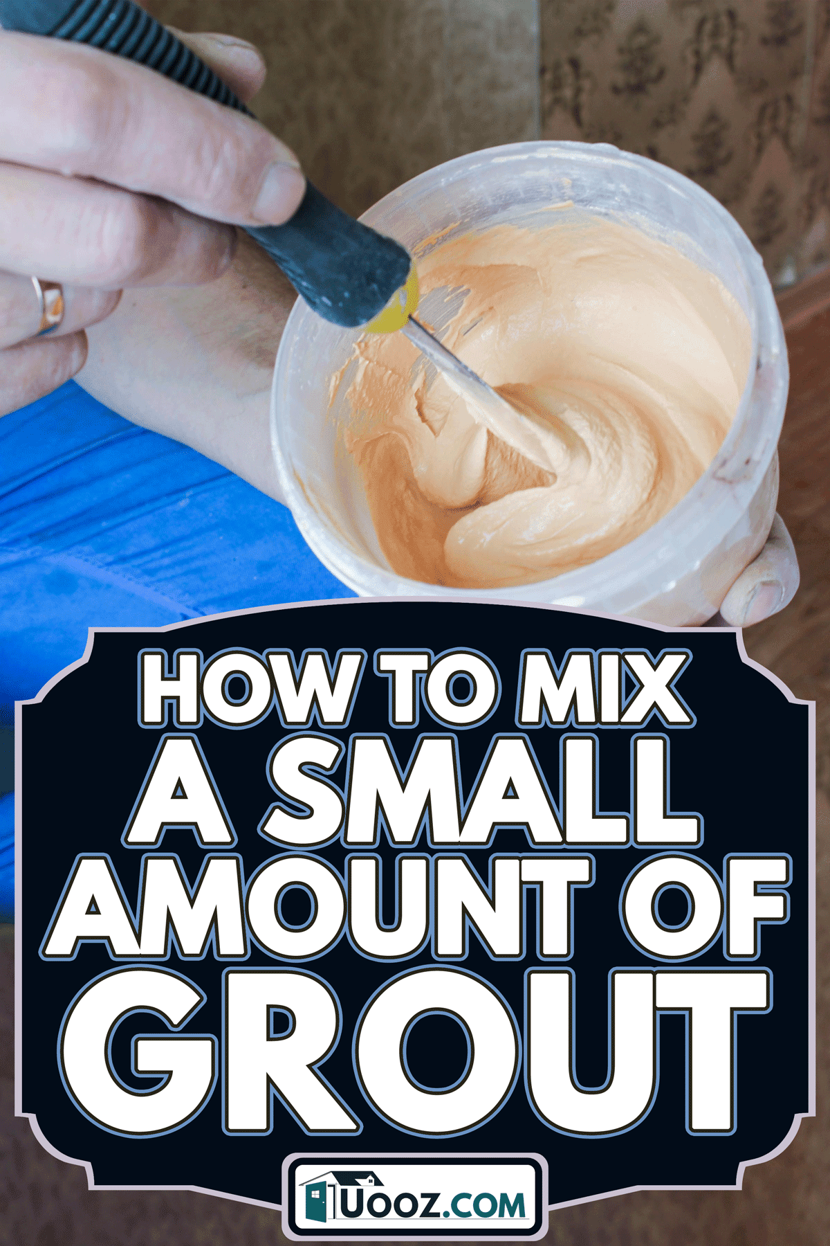 Mixing colored grouts in a small container cup, How To Mix A Small Amount Of Grout