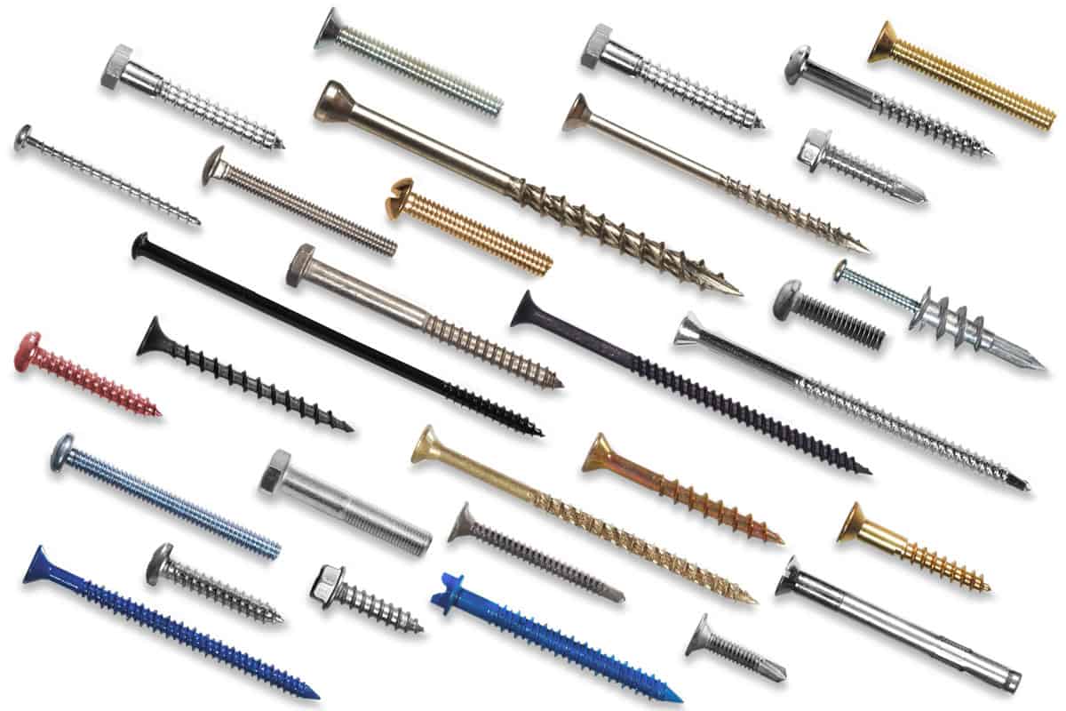 a collection of different screws