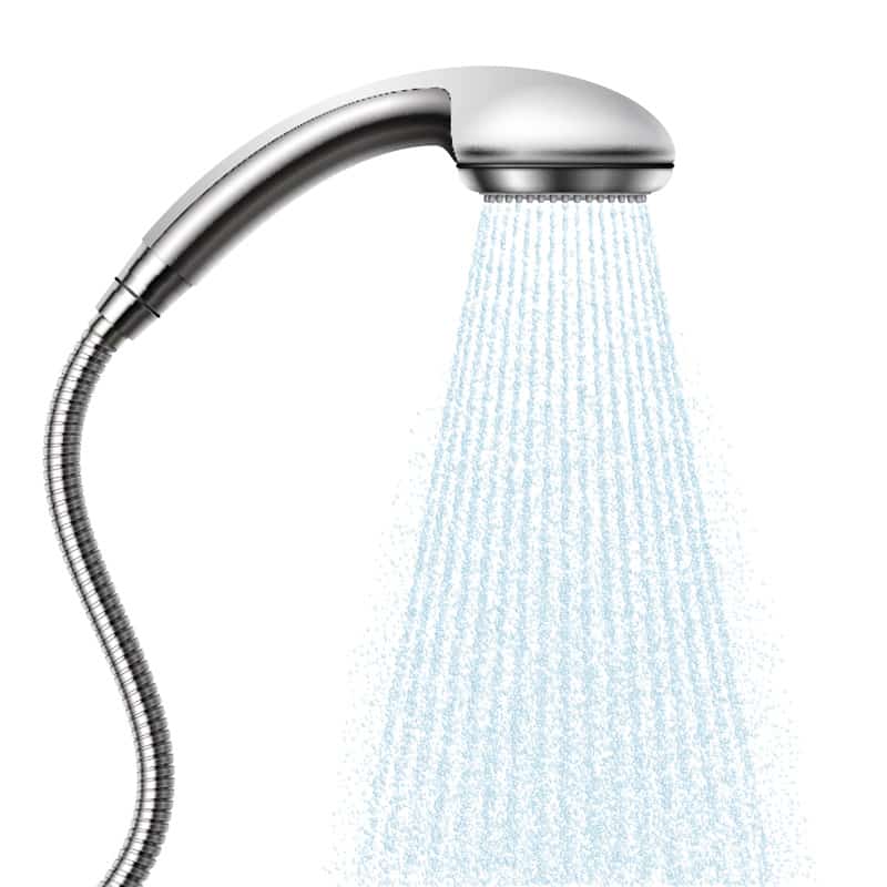 A shower head on a white background