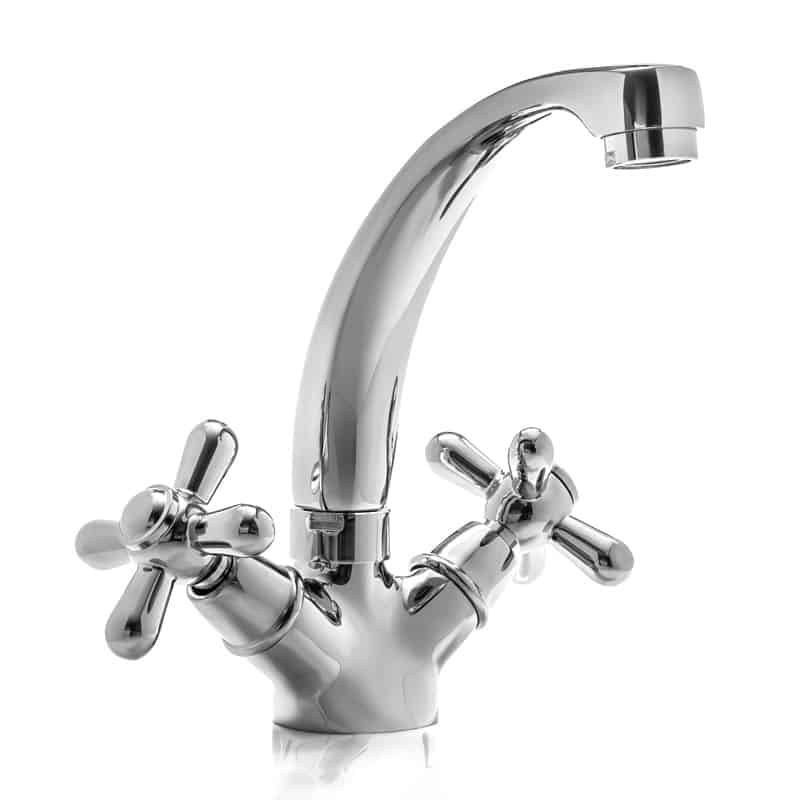 A stainless steel faucet