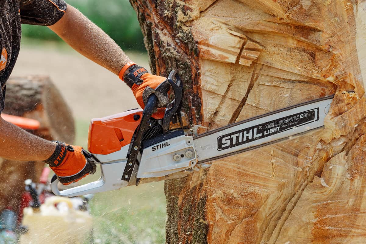Stihl chainsaw in Khmelnitsky. Stihl is a German manufacturer of chainsaws and other handheld power equipment