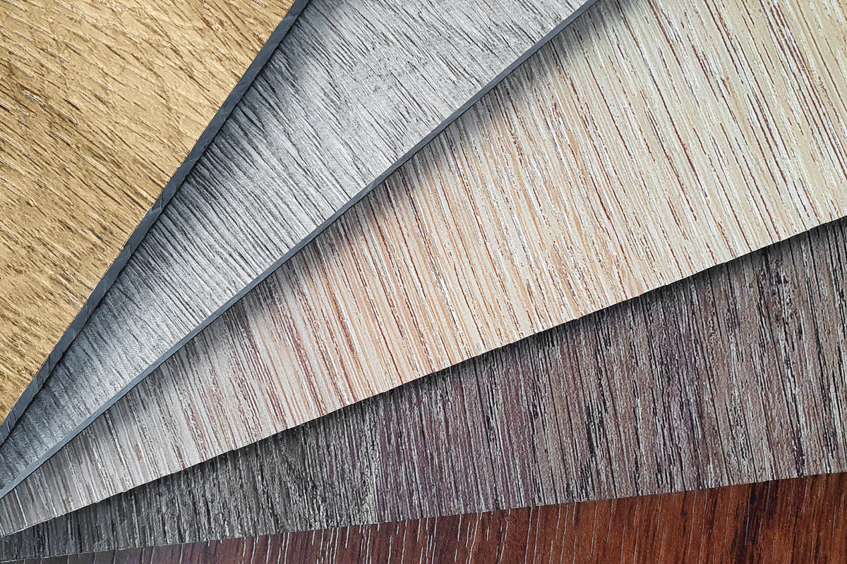 wooden vinyl spc flooring samples swatch showing variety of wooden texture