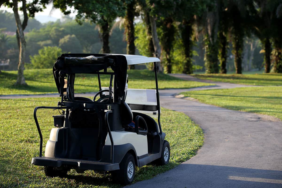 A focus scene at golf cart at golf course in Malaysia