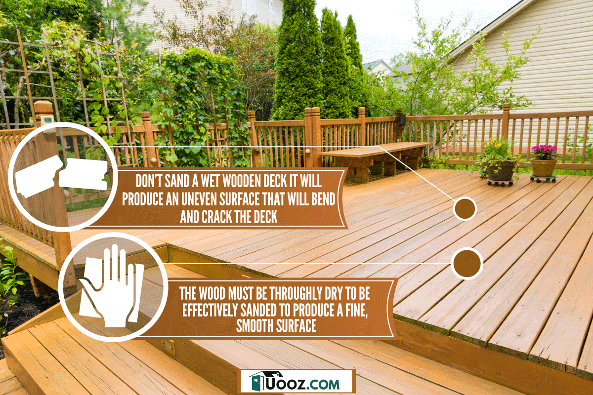 Wooden deck of family home, Can You Sand A Deck After It Rains?