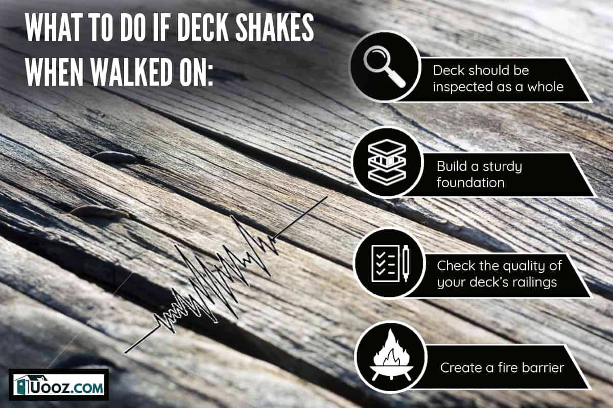 Weathered deck board - Deck Shakes When Walked On - What To Do