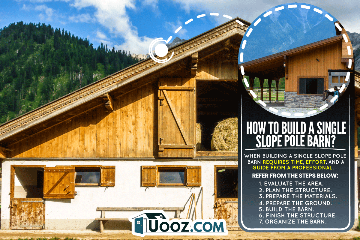 karwendel mountains in austria with single sloped barn, How To Build A Single Slope Pole Barn