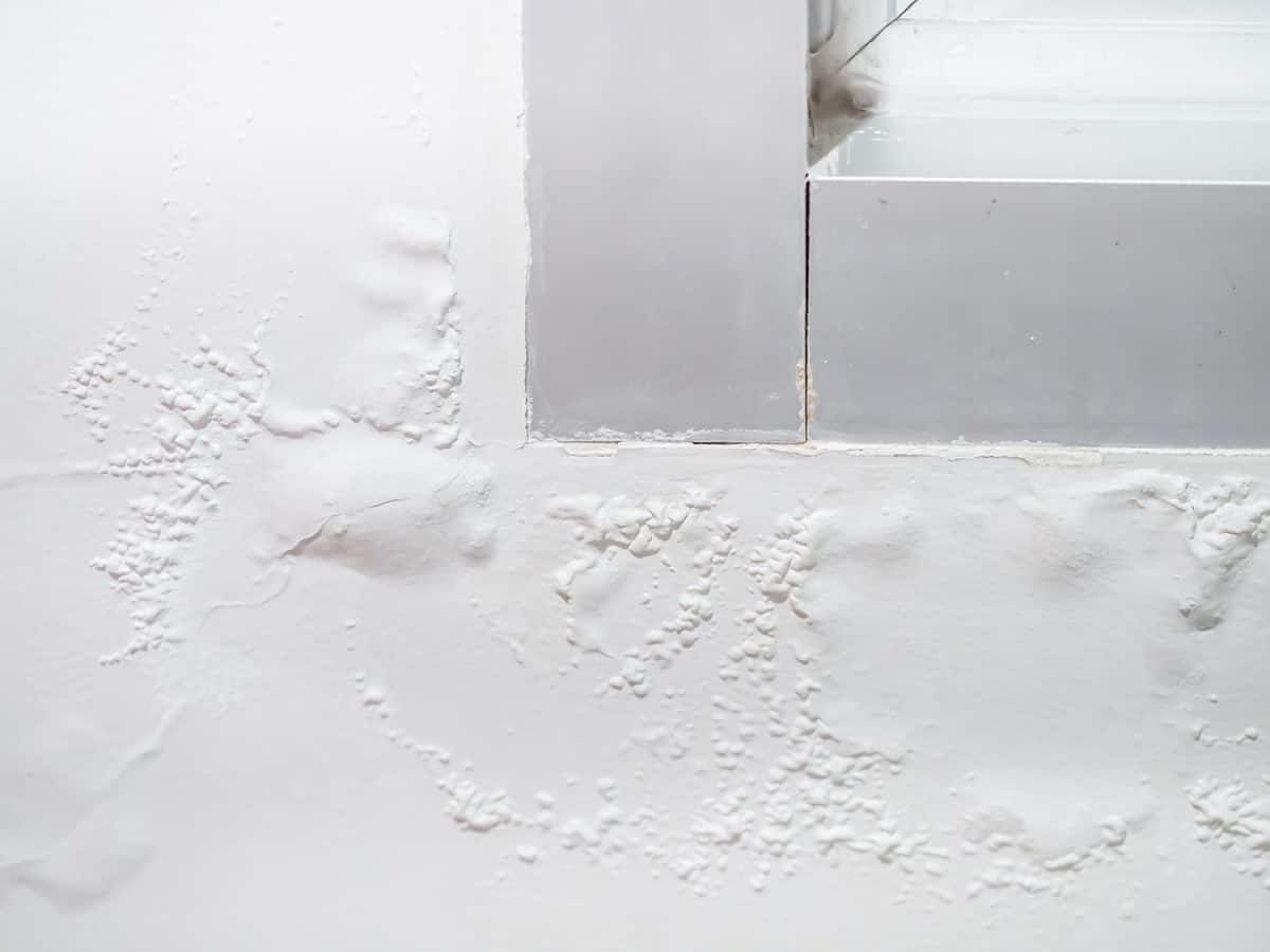 Paint blistering and peeling problems on the wall
