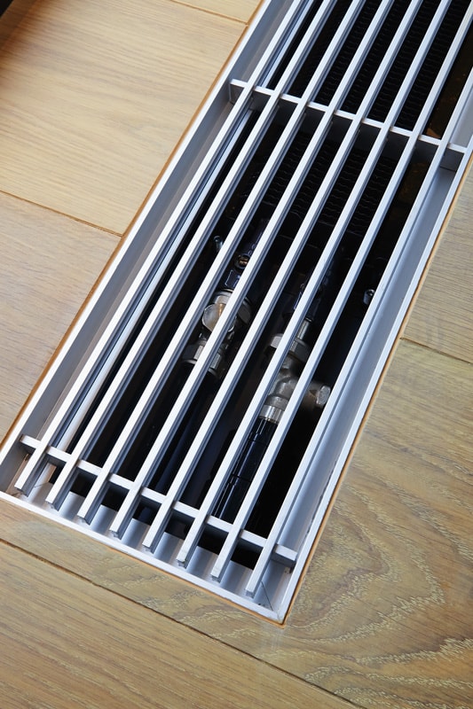 A stainless covered baseboard heater