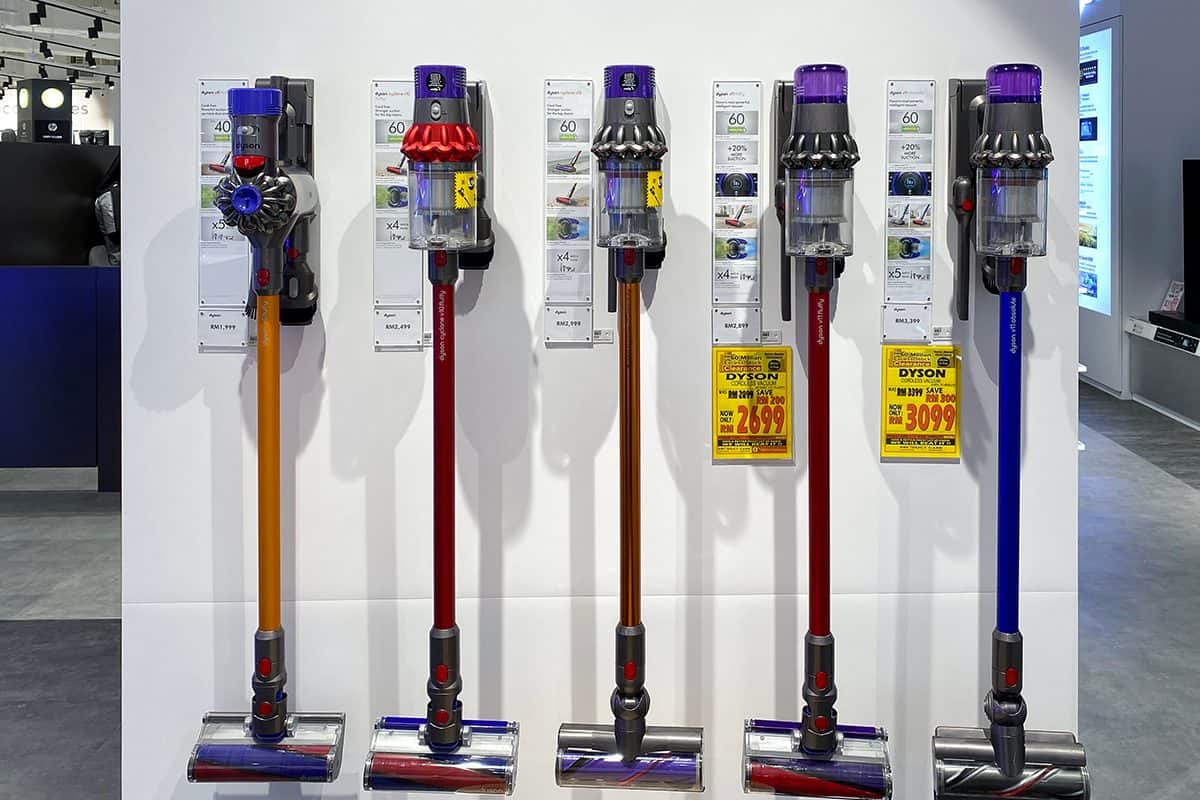 Dyson display all their high quality latest vacuum cleaner