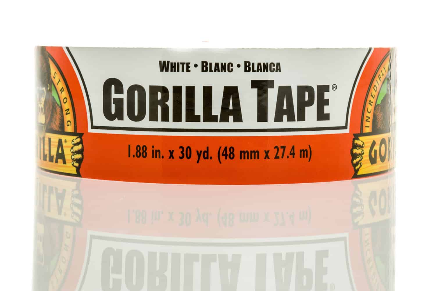  Roll of Gorilla tape on an isolated background.