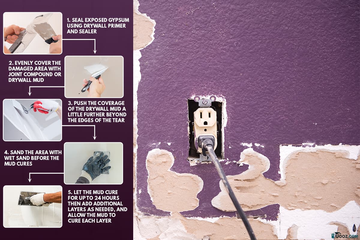 Repairing torn drywall