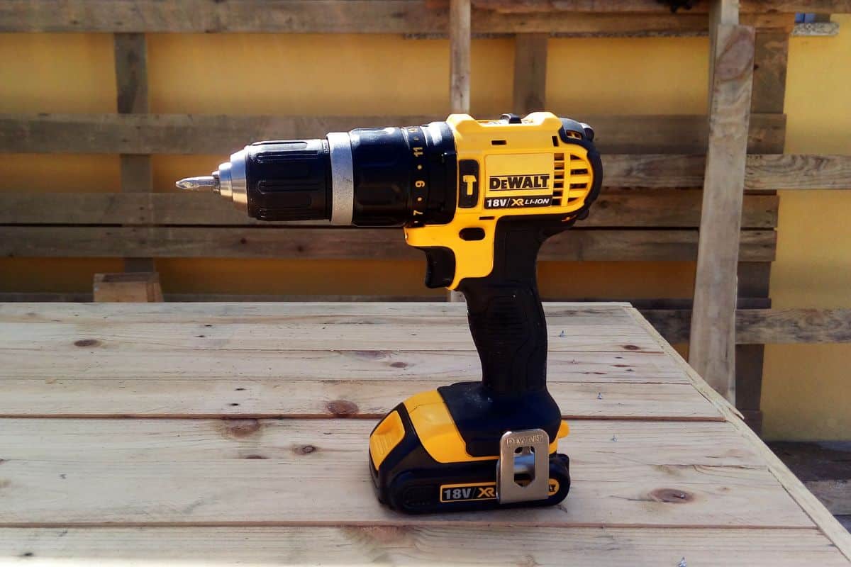 Electric screwdriver and drill of a top brand of professional carpentry equipment