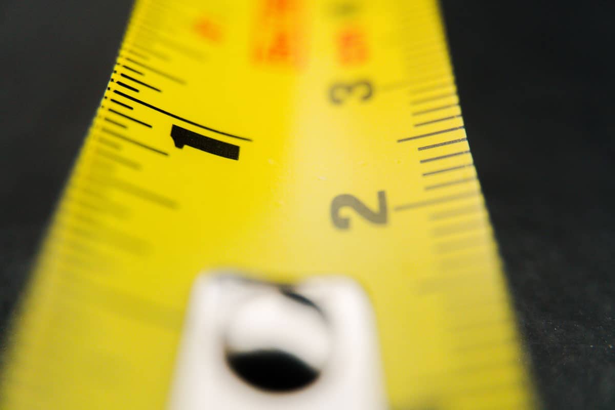 Macro photo of measuring tape