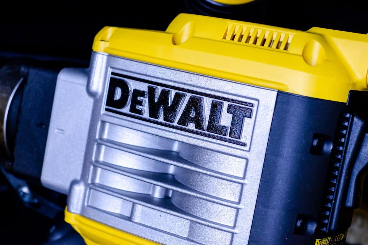 DEWALT logo on the tools
