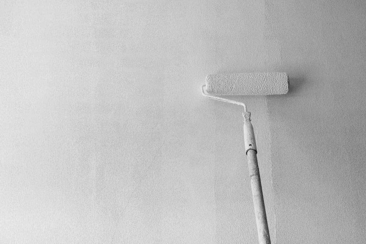 Primer white Paint Wall with long handle Roller Brush